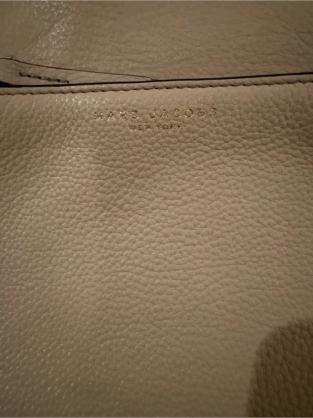 Marc Jacobs Empire City Cream Pebbled Leather Cross Body Bag